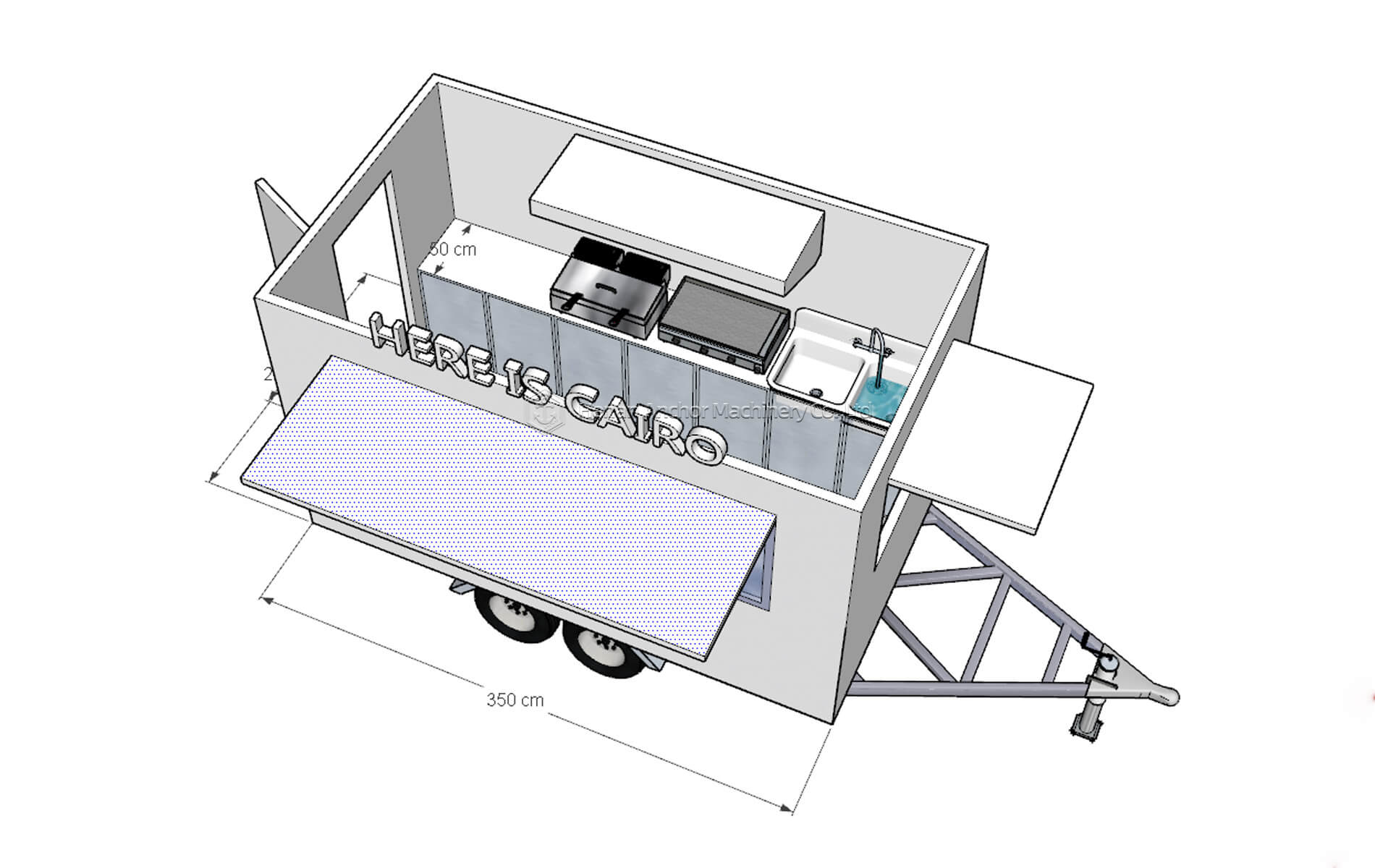 food trailer floor 3D design